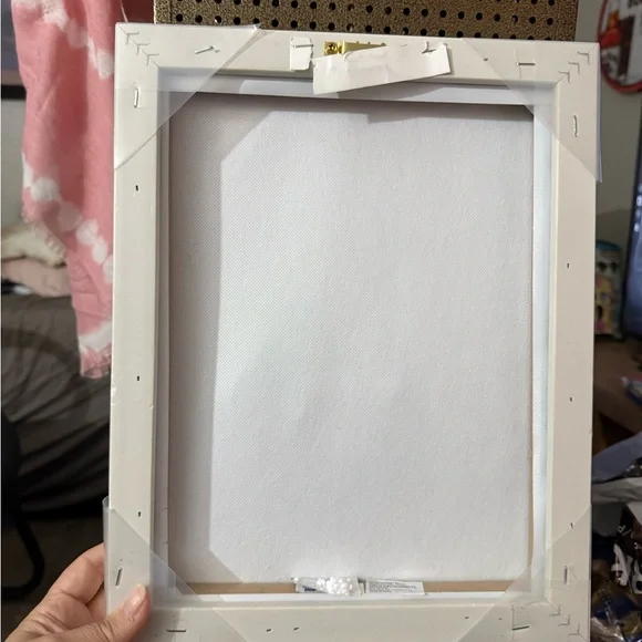 Inspired Canvas Art with Brown Tote and Pink Flowers - Picture 2 of 3